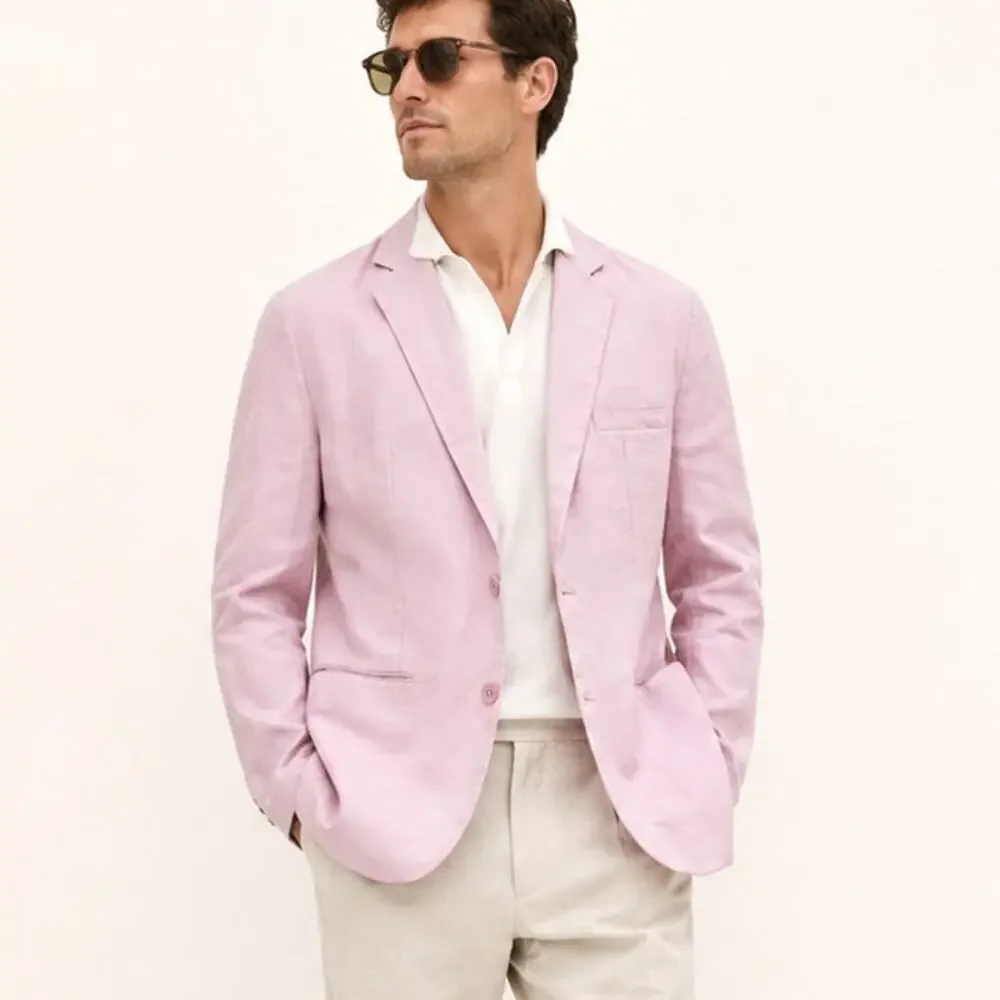 Orlebar Brown Linen Cotton Blazer Jacket fitted size Large